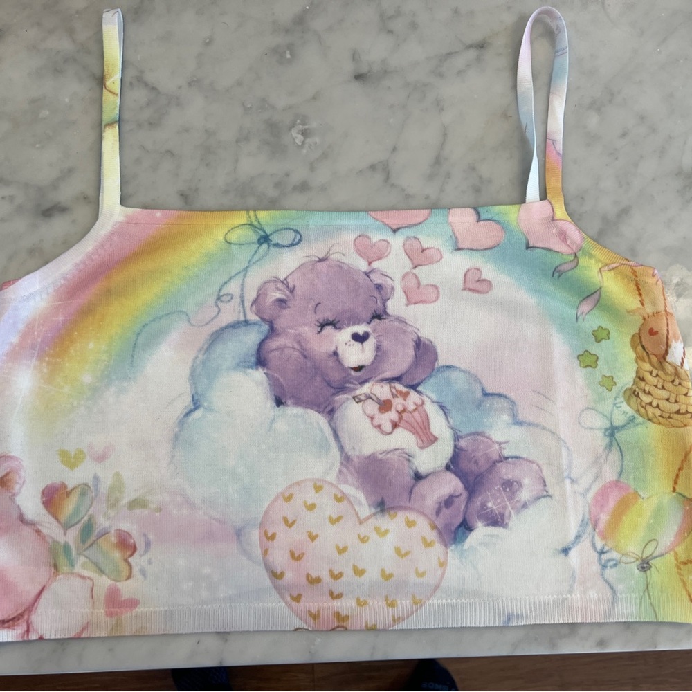 Dolls Kill Pastel Rainbow Crop Top